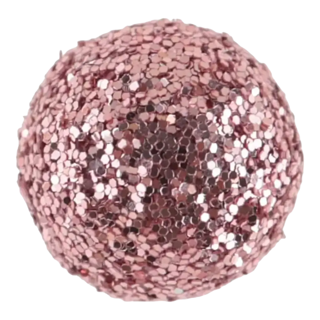 Mini Rose Gold Glitter Ball ø 1cm (Set of 50)