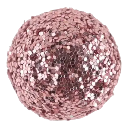 Mini Rose Gold Glitter Ball ø 1cm (Set of 50)