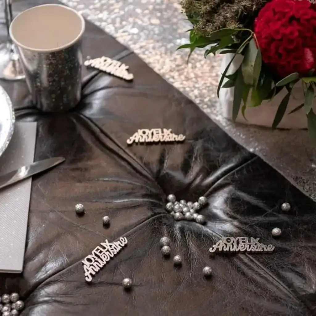 Mini Silver Glitter Ball ø 1cm (Set of 50)