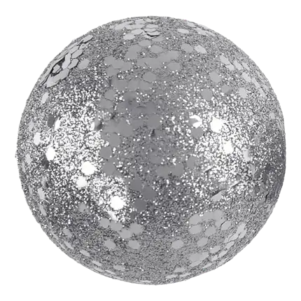 Mini Silver Glitter Ball ø 1cm (Set of 50)