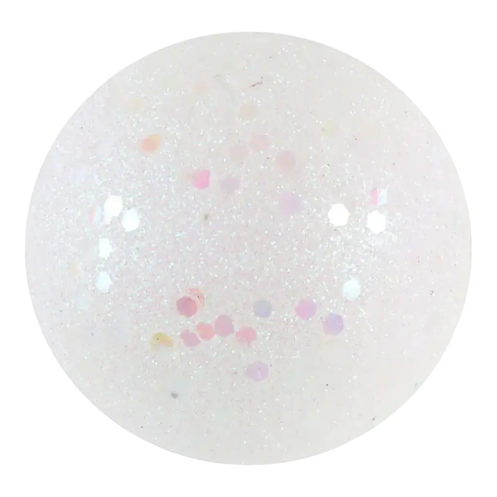 Mini White Iridescent Glitter Ball ø 1cm (Set of 50)