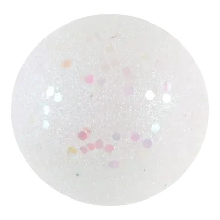 Mini White Iridescent Glitter Ball ø 1cm (Set of 50)