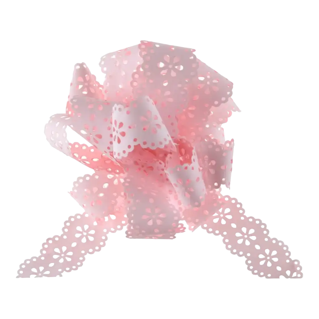 Automatic Pink Flower Bow (set of 5)