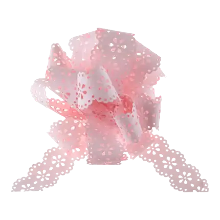 Automatic Pink Flower Bow (set of 5)