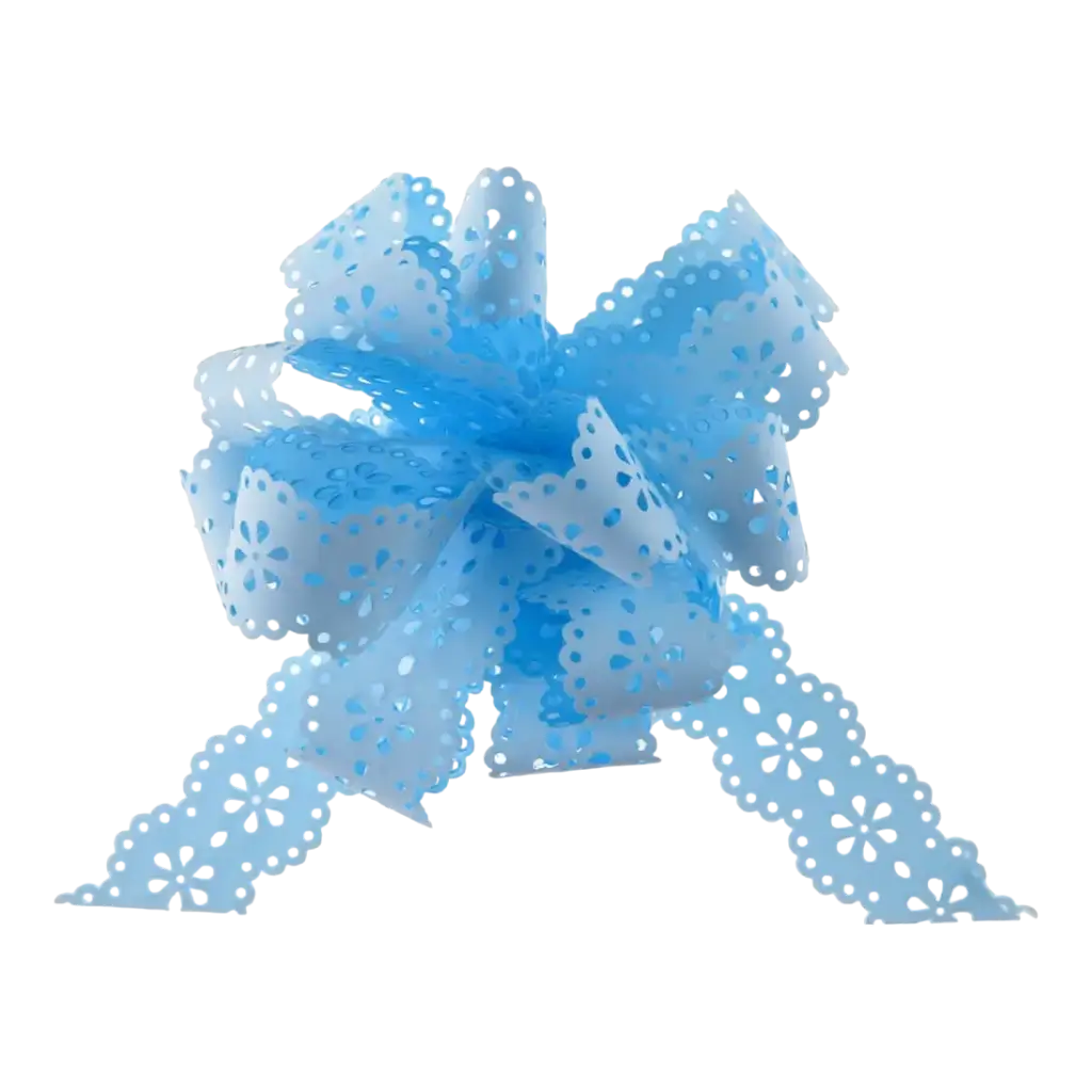 Automatic Flower Bow Blue (set of 5)