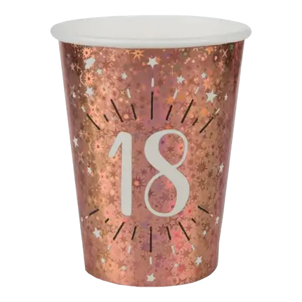 Paper cup 18 years Rose Gold (set of 10)