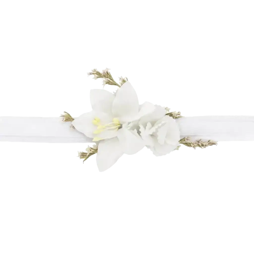 White flower cuff corsage