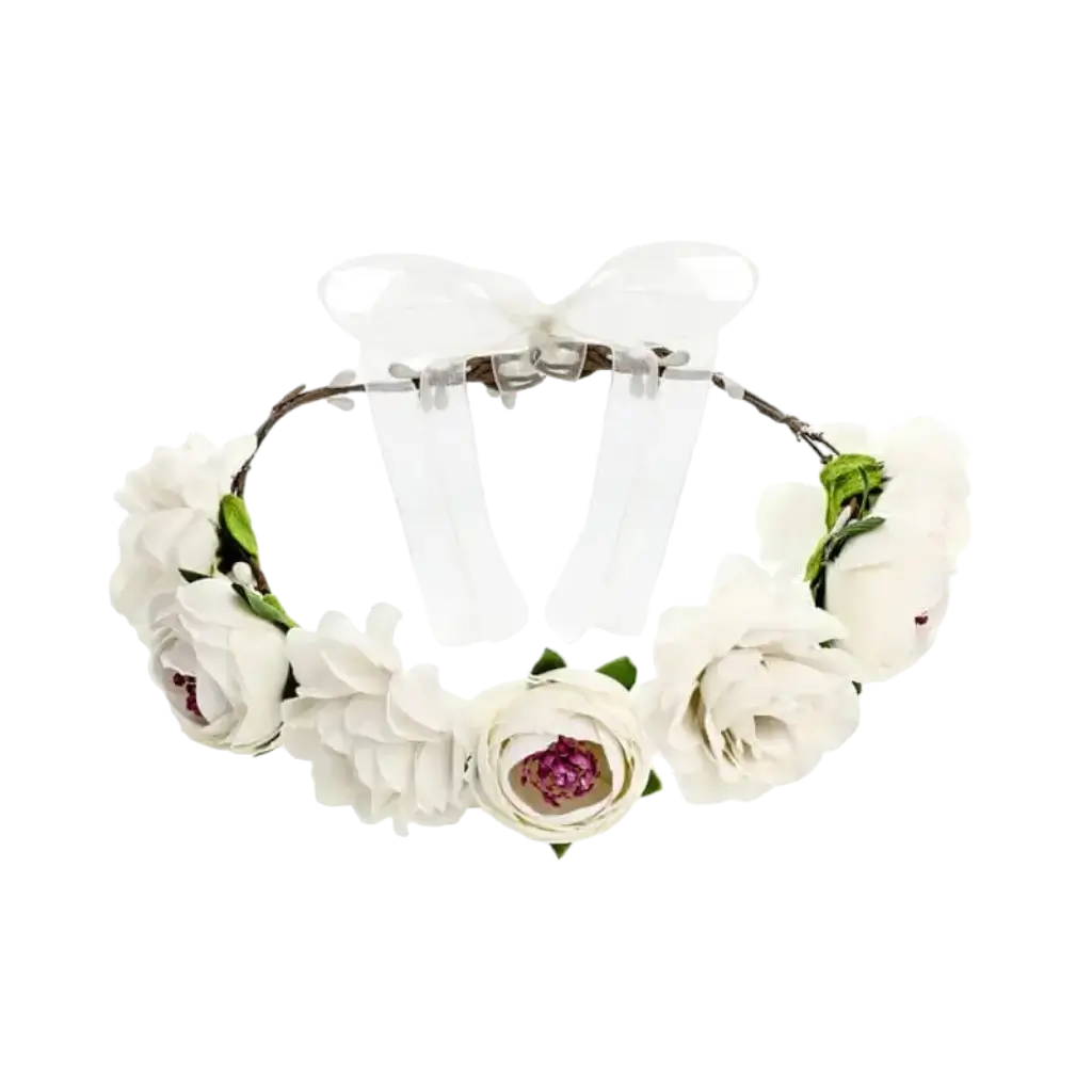 White Flower Wreath ø 17cm