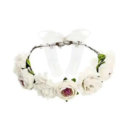 White Flower Wreath ø 17cm