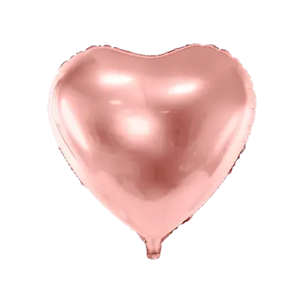 Pink Gold Heart Aluminium Balloon - 45cm