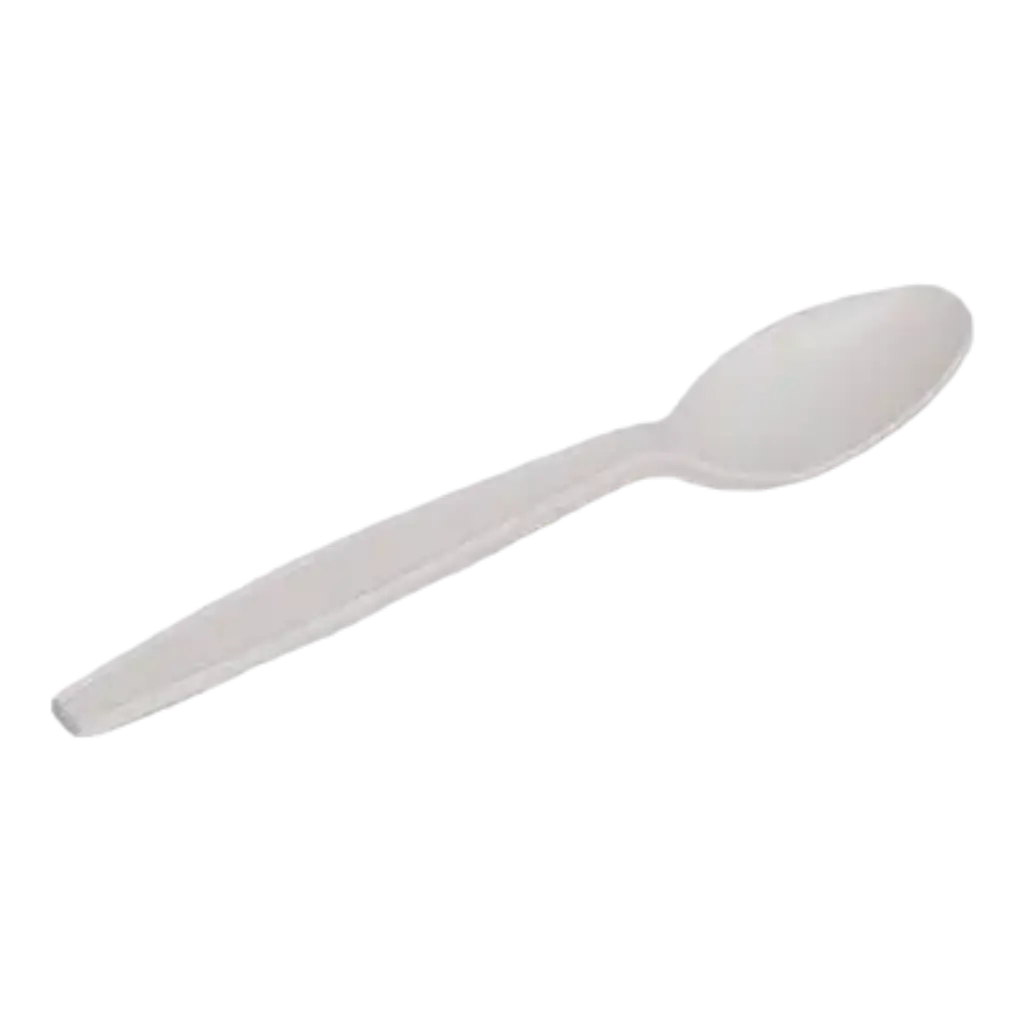 White Disposable Cornstarch Spoon (Set of 50)