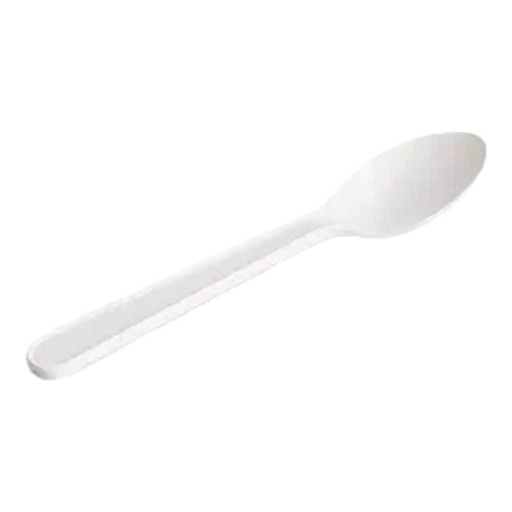 White Disposable Cornstarch Coffee Spoon (Set of 6)