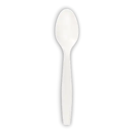 White Disposable Cornstarch Spoon (Set of 6)