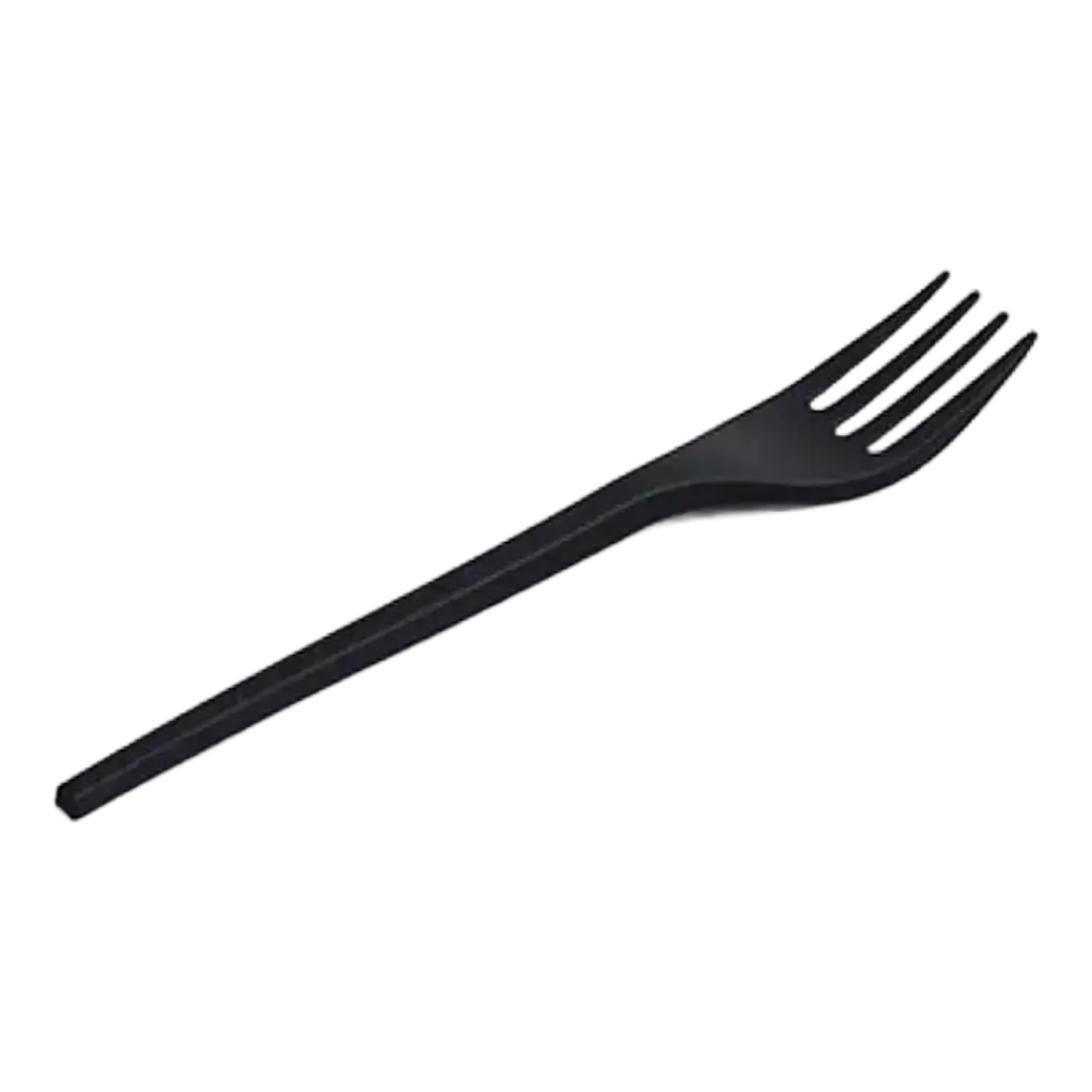 Disposable Black Cornstarch Fork (Set of 50)