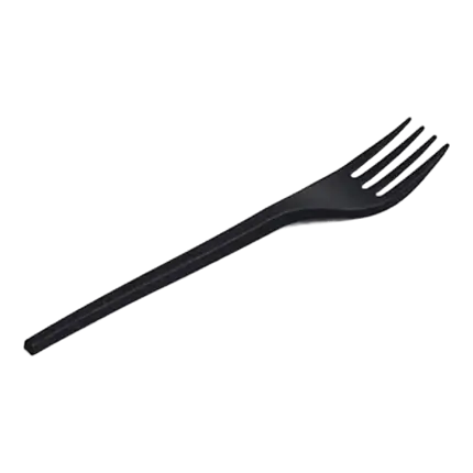 Disposable Black Cornstarch Fork (Set of 50)