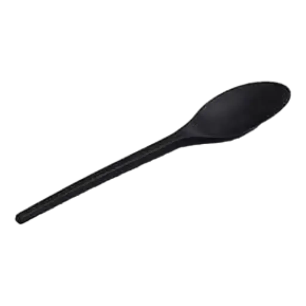 Black Disposable Cornstarch Coffee Spoon (Set of 50)