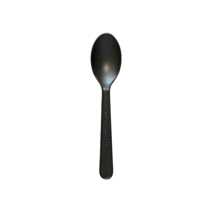 Black Disposable Cornstarch Coffee Spoon (Set of 50)