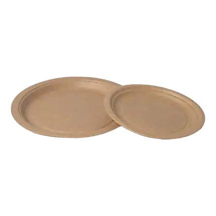 Kraft Cardboard Plate ø 22cm (Set of 50)