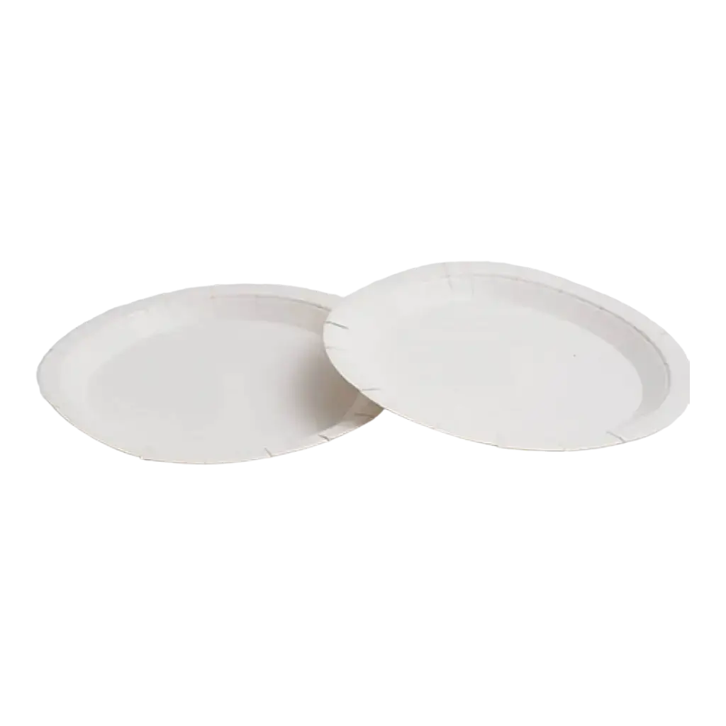 White cardboard plate ø 18cm (Set of 50)