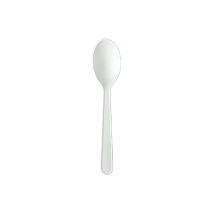 PLA White Disposable Coffee Spoon (Set of 50)