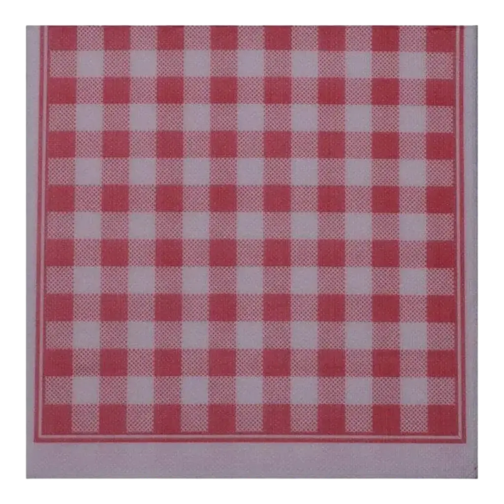 2-ply Sun Wadding Towel (38x38cm) Vichy Red (Set of 40)