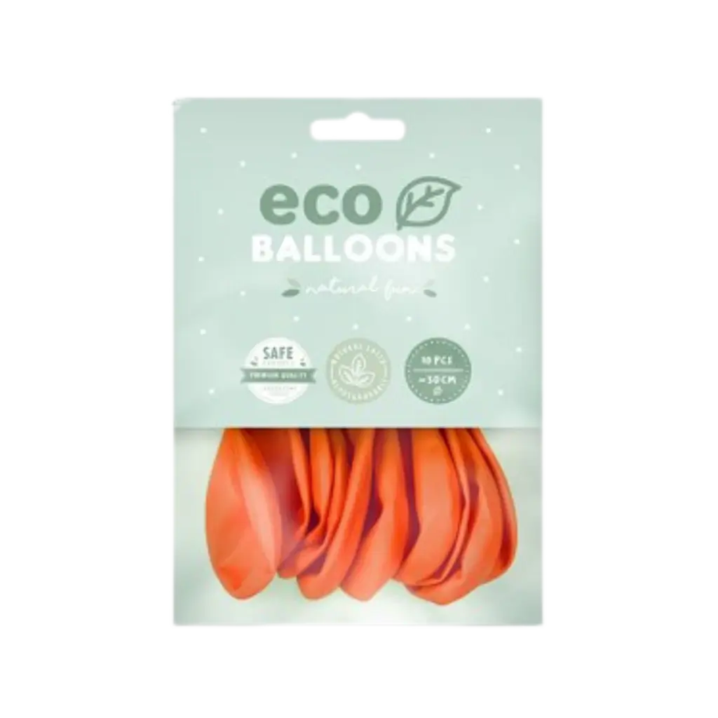 Pack of 10 Orange Biodegradable Balloons