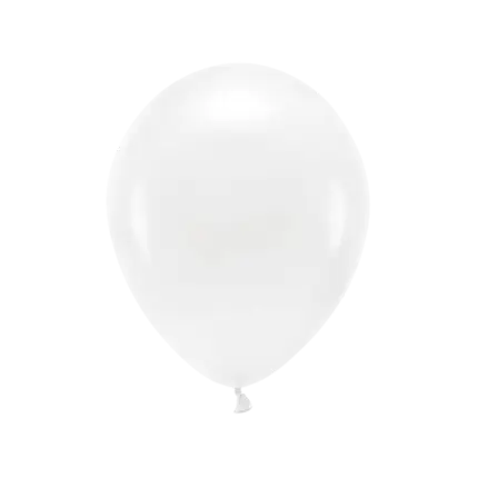 Pack of 10 White Biodegradable Balloons