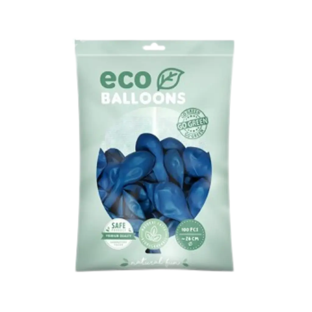 Pack of 10 Blue Biodegradable Balloons