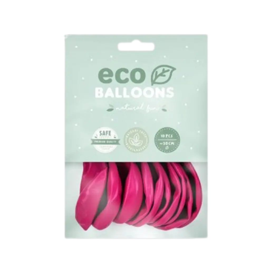 Pack of 10 Dark Pink Biodegradable Balloons