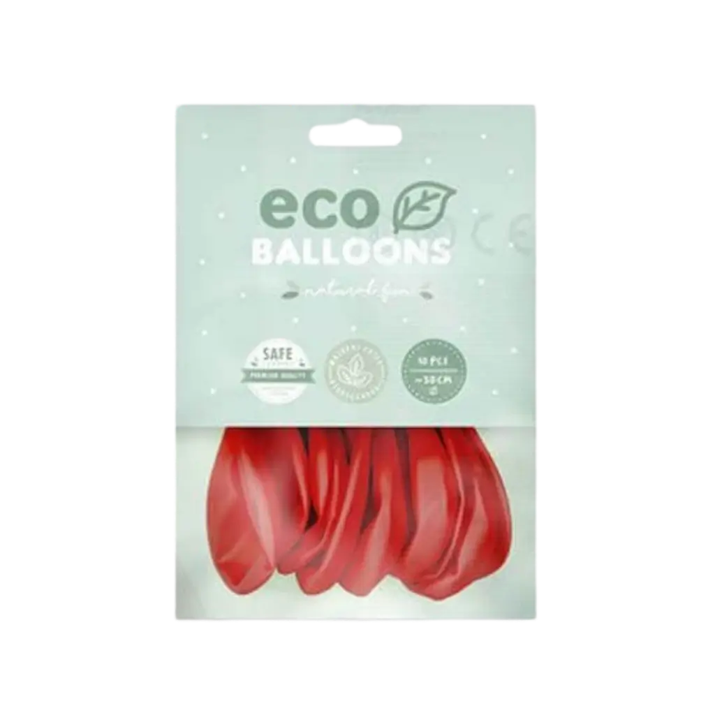 Pack of 10 Red Biodegradable Balloons