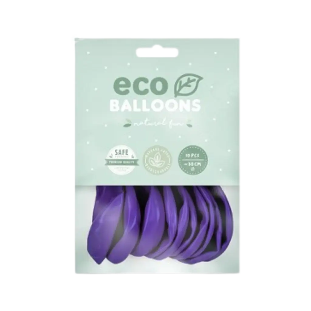 Pack of 10 Purple Biodegradable Balloons