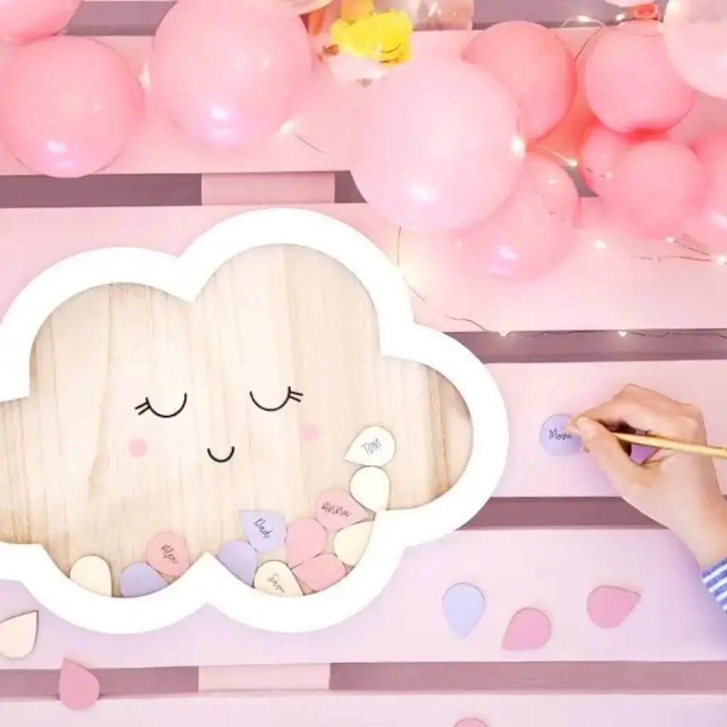 Guestbook Wooden Cloud Form