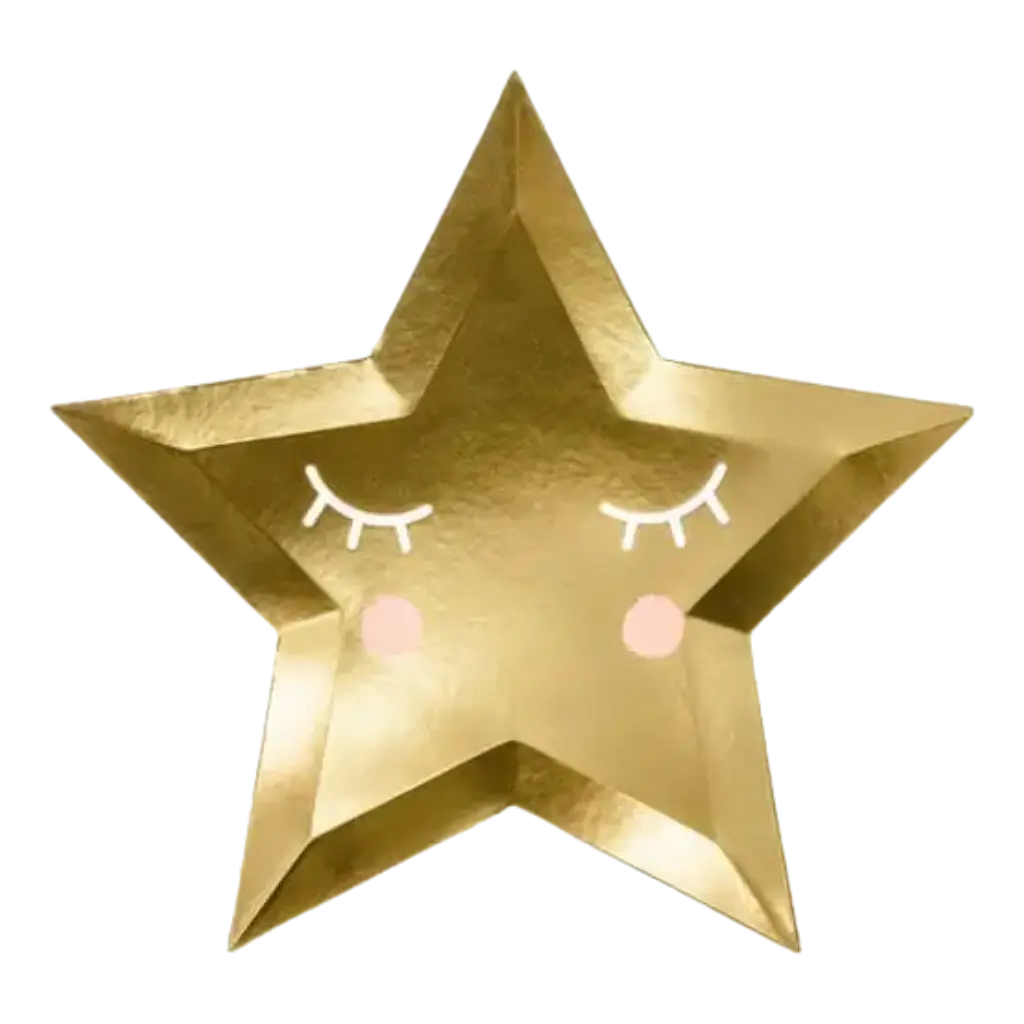 Little Star" Gold plate (set of 6)