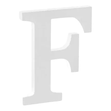 Letter F in White Wood