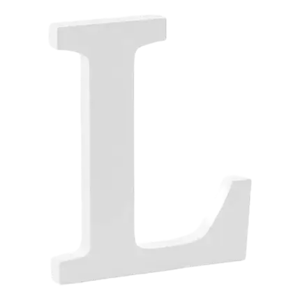 Letter L in White Wood