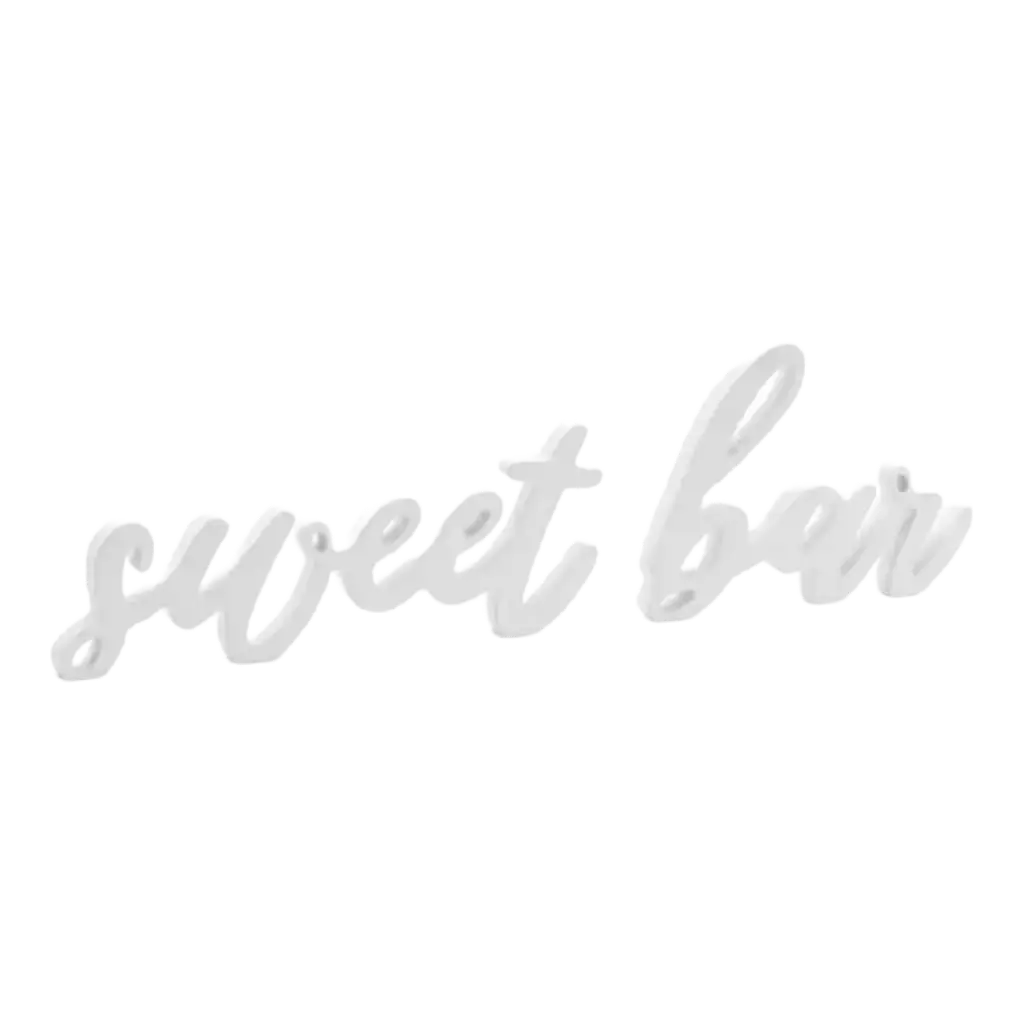Sweet Bar" letters White