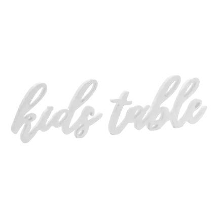 Kids Table letters White