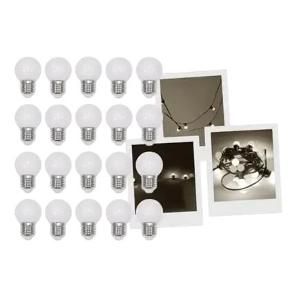 PACK 20 WARM WHITE LED BULBS