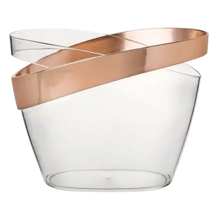 Champagne bucket with copper bands 30cm