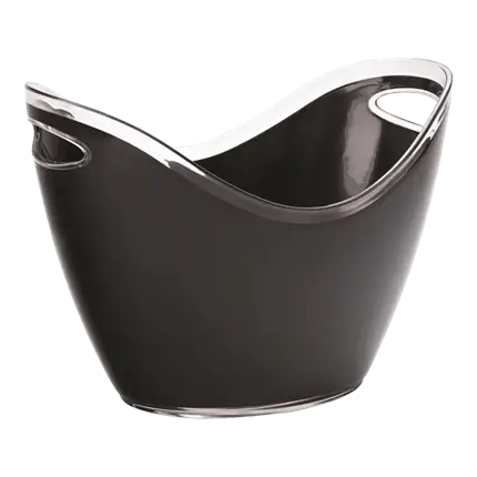 Small black champagne bucket - 27cm