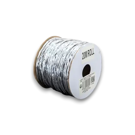 Silver metallic cord - 20 m