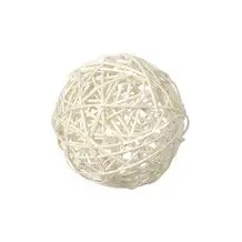 Assortment of white ROTIN balls - 10 pieces / 3 sizes