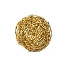 Assortment of gold ROTIN balls - 10 pieces / 3 sizes