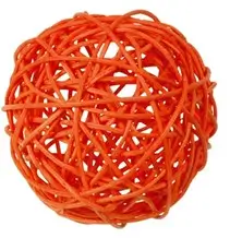 Orange ROTIN balls assortment - 10 pieces / 3 sizes