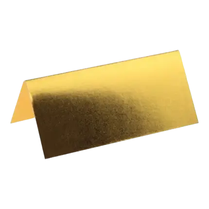 Rectangular metallic gold place card - Set of 10