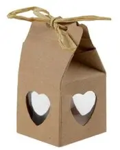 Kraft heart box - Set of 4