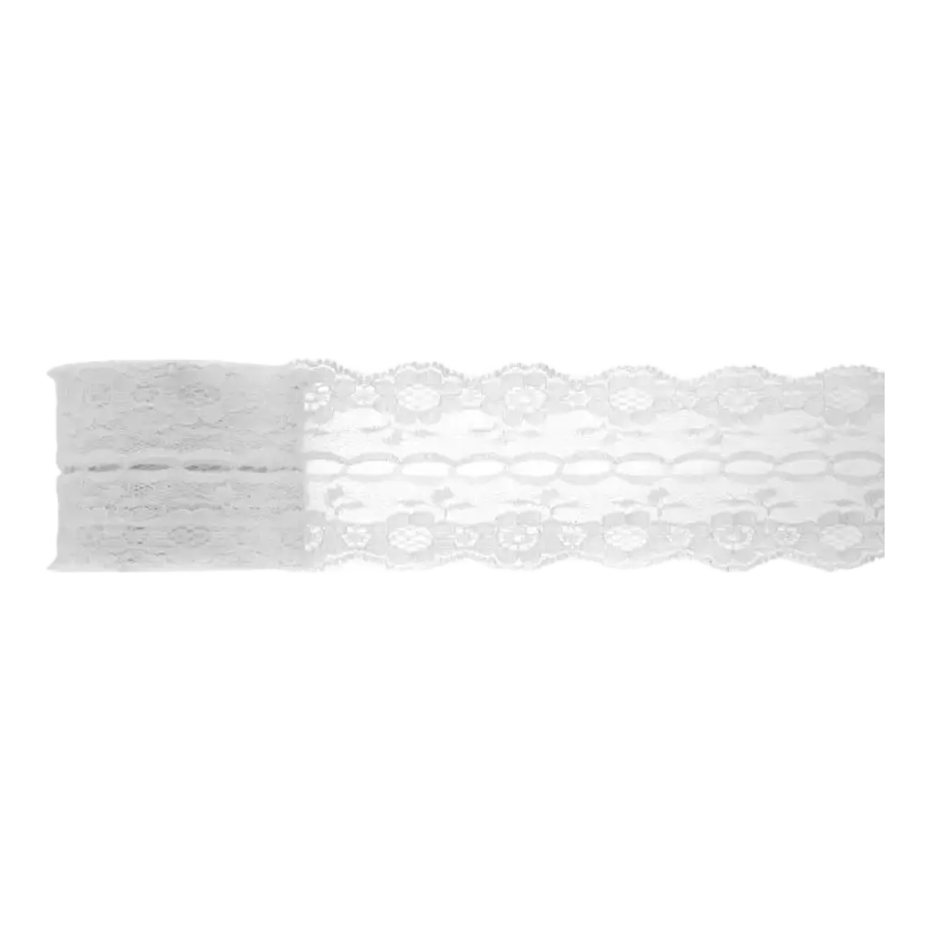 White lace ribbon - 3m x 50mm