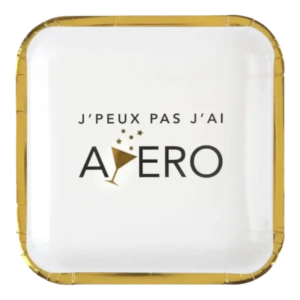 Paper plate "Apéro" ø23cm - Set of 10