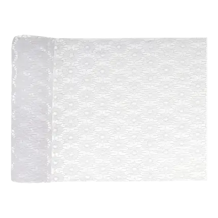 White lace flower table runner - 3m*18cm