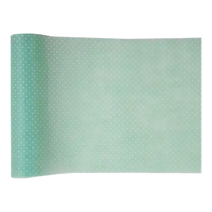 Table runner Plumetis green - 30cm x 5m